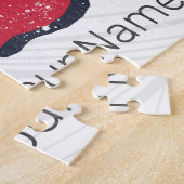 アオスタバレーイタリア地域マップヴィンテージ土産 ジグソーパズル (側面)