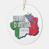 アオスタバレーイタリア地域マップヴィンテージ土産 セラミックオーナメント (左)