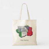 アオスタバレーイタリア地域マップヴィンテージ土産 トートバッグ (裏面)