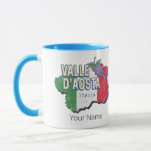 アオスタバレーイタリア地域マップヴィンテージ土産