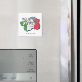 アオスタバレーイタリア地域マップヴィンテージ土産 マグネット