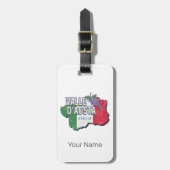 アオスタバレーイタリア地域マップヴィンテージ土産 ラゲッジタグ (正面縦)