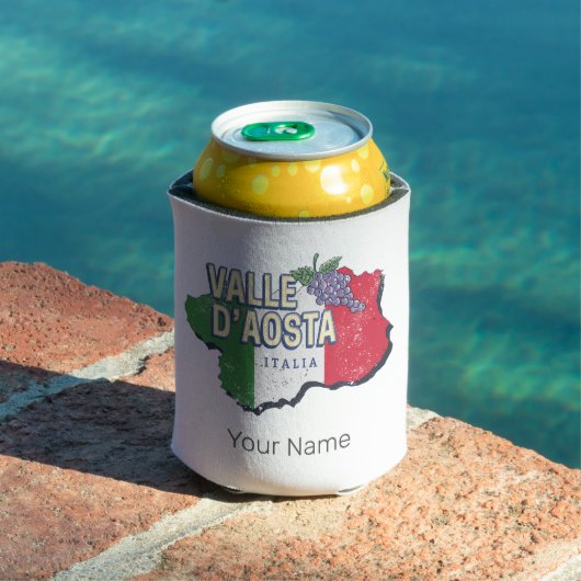 アオスタバレーイタリア地域マップヴィンテージ土産 缶クーラー (インサイチュ プール)