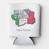 アオスタバレーイタリア地域マップヴィンテージ土産 缶クーラー (正面)