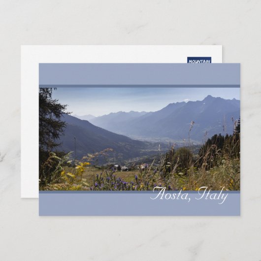 アオスタバレーマウンテンビュー,イタリア ポストカード (正面/裏面)