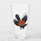 アオテアロアのワットルバード タンブラーグラス (裏面)