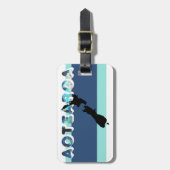 アオテアロアオズパウアブルーグリーンニュージーランドキウイマオリ ラゲッジタグ (正面縦)