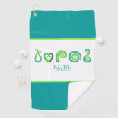 アオテアロアコー伝統的ルアイランドスタイルグリーン ゴルフタオル (インサイチュ)