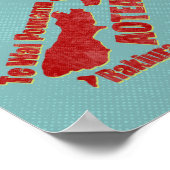 アオテアロアニュージーランドの地図 ポスター (角)