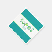 アオテアロアニュージーランドコル – グリーン スタンダードカクテルナプキン (角)