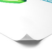 アオテアロアニュージーランドコル – グリーン ポスター (角)