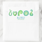 アオテアロアニュージーランドコル – グリーン 長方形シール (バッグ)