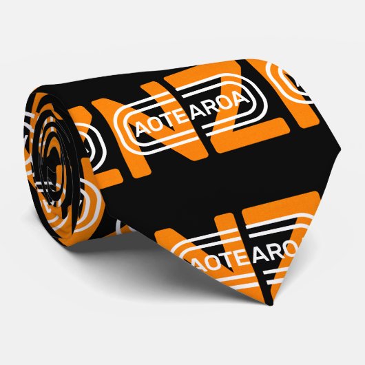 アオテアロア文字アーモダント ネクタイ (ロール)