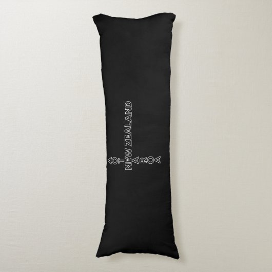 アオテアロニュージーランド,ニュージーランドKiwiクロスワードデザイン ボディピロー (正面縦)