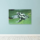 アオヤドクガエル (Dendrobates auratus) カウィタ キャンバスプリント (インサイチュ (ウッドフロア))