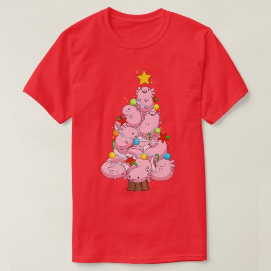 アオロテルクリスマスツリーオーナメントフィッシュアオロテルアニマル Tシャツ (デザイン正面)