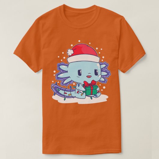 アオロテルサンタハットクリスマスライトカワイイかわいいアオロテルCh Tシャツ (デザイン正面)