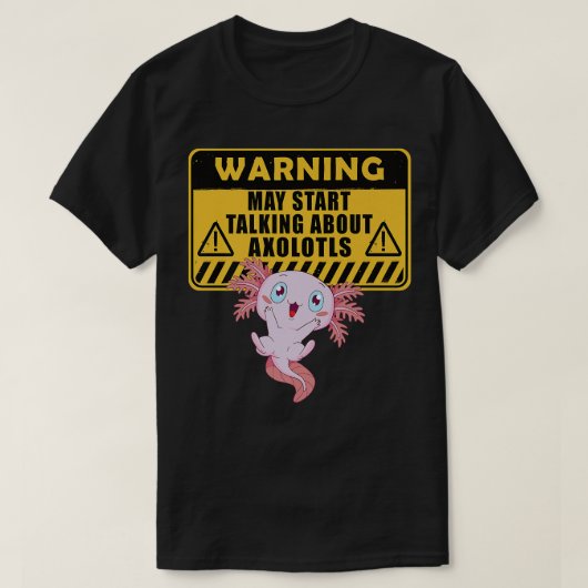 アオロ警告トの話を始めるかもしれなおもしろいい Tシャツ (デザイン正面)