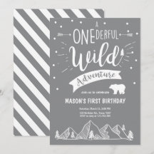 アオンダーフルワイルドアドベンチャー誕生日招待状ボーイ