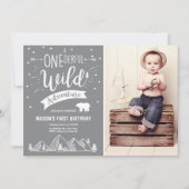 アオンダーフルワイルドアドベンチャー誕生日招待状ボーイ 招待状 (正面)