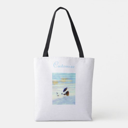 アオ素晴らしサギ トートバッグ (裏面)