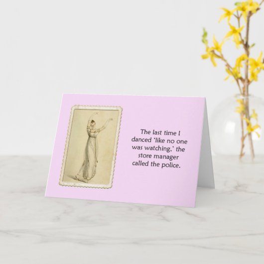 アカおもしろいーマ空白のンの中で踊る カード (黄色い花)