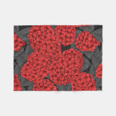 アカアジサイ フリースブランケット (正面(横))