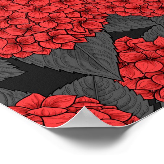 アカアジサイ ポスター (角)