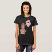 アカイボウルアカイボウルガールポップ・アートの女性 Tシャツ (正面フル)