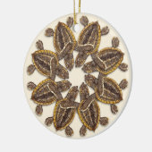 アカウウミガメ孵化セラミックオーナメント セラミックオーナメント (左)