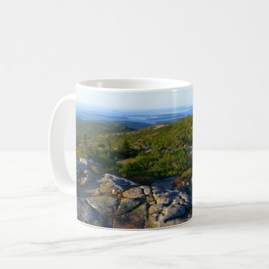 アカウディアのキャデラック山の上の朝 コーヒーマグカップ (正面左)