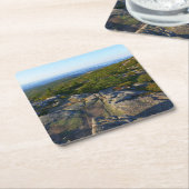アカウディアのキャデラック山の上の朝 スクエアペーパーコースター (アングル)