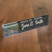 アカウディアのキャデラック山の上の朝 デスクネームプレート (側面)