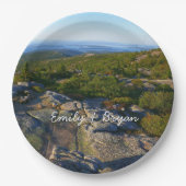 アカウディアのキャデラック山の上の朝 ペーパープレート (正面)