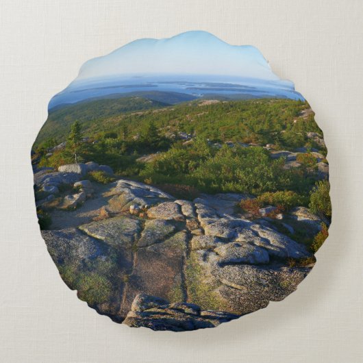 アカウディアのキャデラック山の上の朝 ラウンドクッション (裏面)