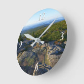 アカウディアのキャデラック山の上の朝 ラウンド壁時計 (傾斜)