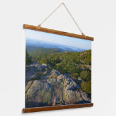 アカウディアのキャデラック山の上の朝 吊り下げ型タペストリー (傾斜あり)