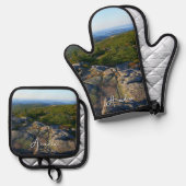 アカウディアのキャデラック山の上の朝 鍋つかみ&鍋敷きセット (正面/裏面)