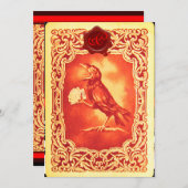 アカウトランプ、トランプのポーカーパーティーワックスシール 招待状 (正面/裏面)