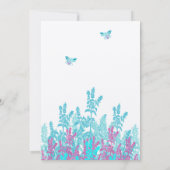 アカウブルー&ホットピンクワイルドフラワーミツバチ 招待状 (裏面)