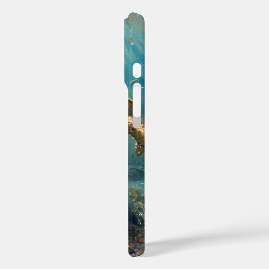 アカウミガメが海カバーで泳いでいる Case-Mate iPhoneケース (裏面 / 左)