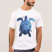 アカウミガメとトカゲの模写 - 模写 Tシャツ (正面)
