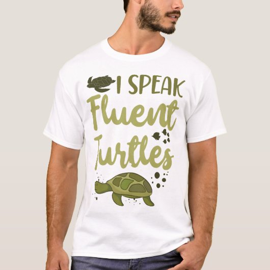 アカウミガメとトカゲ、流暢に話します Tシャツ (正面)