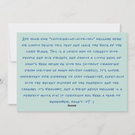 アカウミガメのホリデーカード | あたたかな願い シーズンカード (裏面)