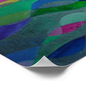 アカウミガメカラフルアート ポスター (角)