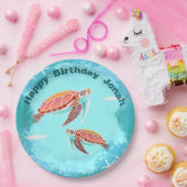 アカウミガメ海面下パーティープレート ペーパープレート (パーティー)