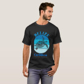 アカウミガメ ベリーズ 海洋 Tシャツ (正面フル)