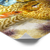 アカウミガメ – リーフ ポスター (角)