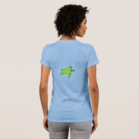 アカウミガメ Tシャツ (裏面フル)