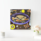 アカウミズ スクエア壁時計 (ホーム)